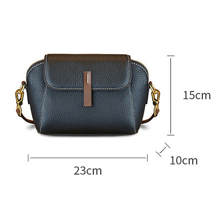 本革バイカラーショルダーバッグ