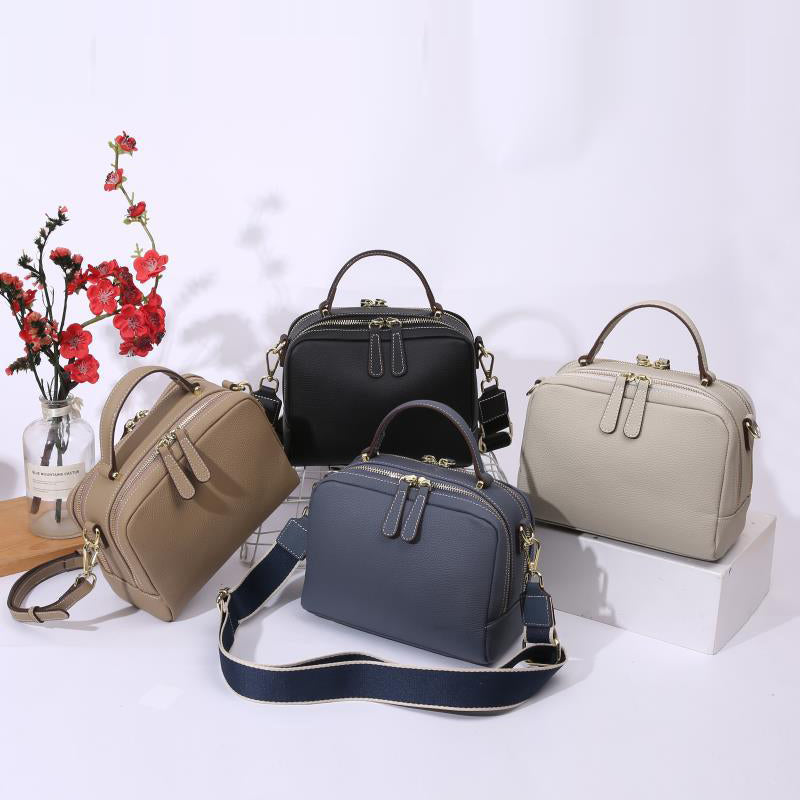 本革ダブルファスナー2WAYバッグ